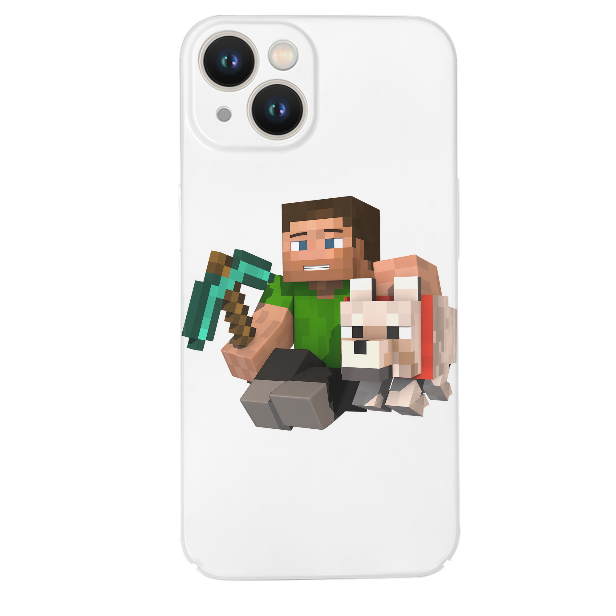 （画像用） マインクラフト ブロックの世界 Minecraft MC Block world 【iPhone 14シリーズ対応】ハードケース